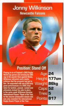 2003 Top Trumps England Rugby Heroes #NNO Jonny Wilkinson Front